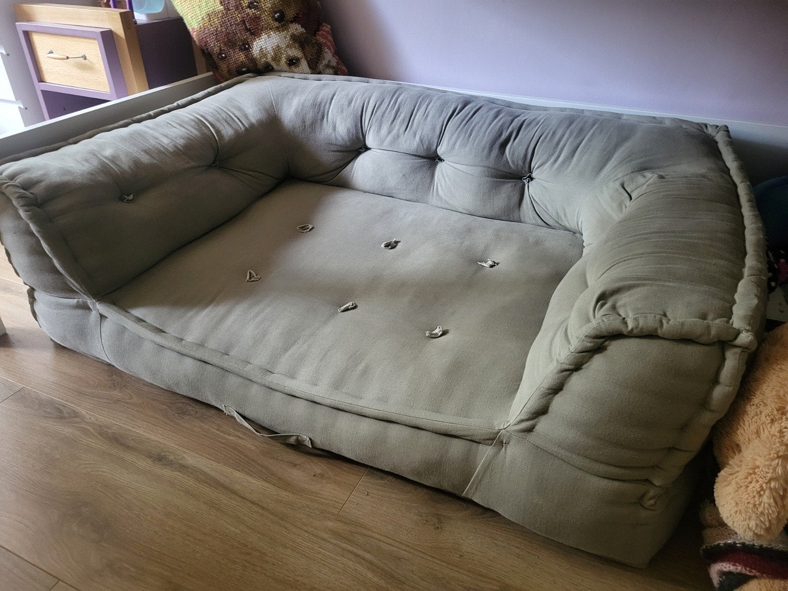 Sklum bankje. bxdxh 130x90x38 cm grijs, Ophalen, 125 cm of meer, Zo goed als nieuw, 75 tot 100 cm