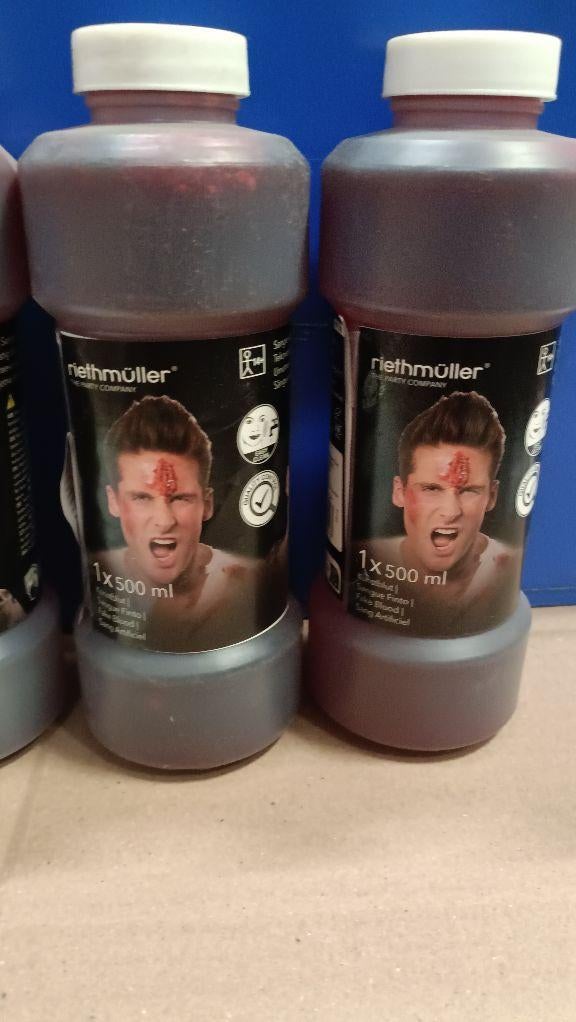 Partijhandel Halloween kunstbloed 500ml - Partij 10 stuks, Halloween of Griezel, ., Nieuw, Ophalen of Verzenden