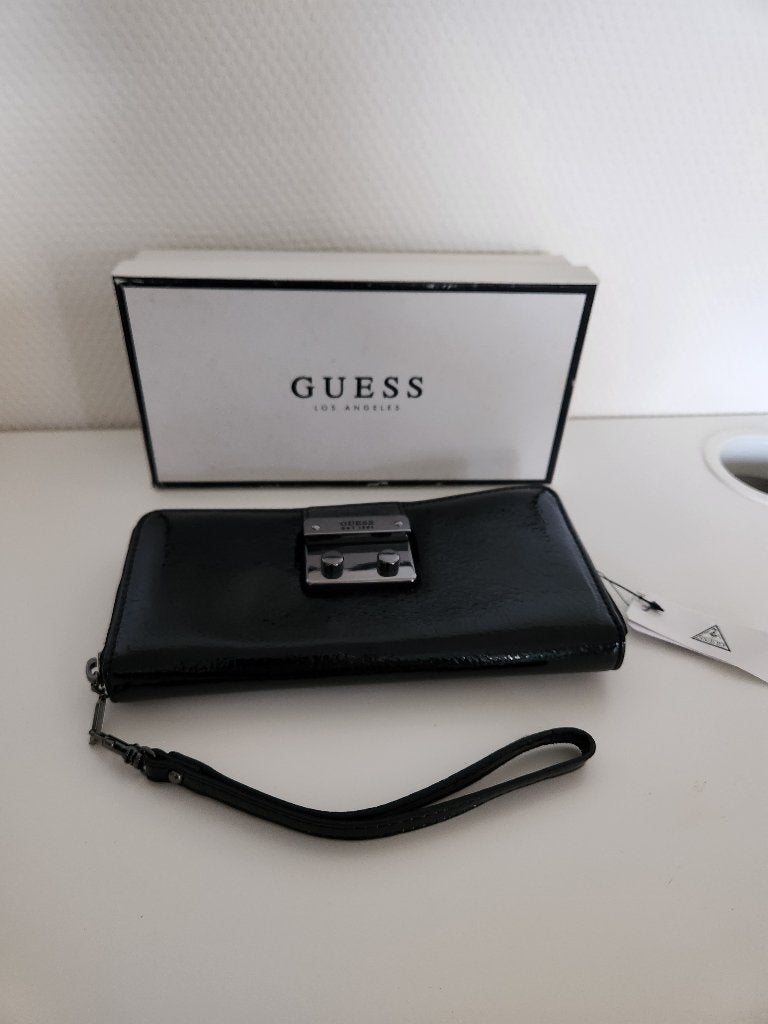 Guess - zwarte lak portemonnee, Ophalen of Verzenden, Nieuw, Zwart, Guess