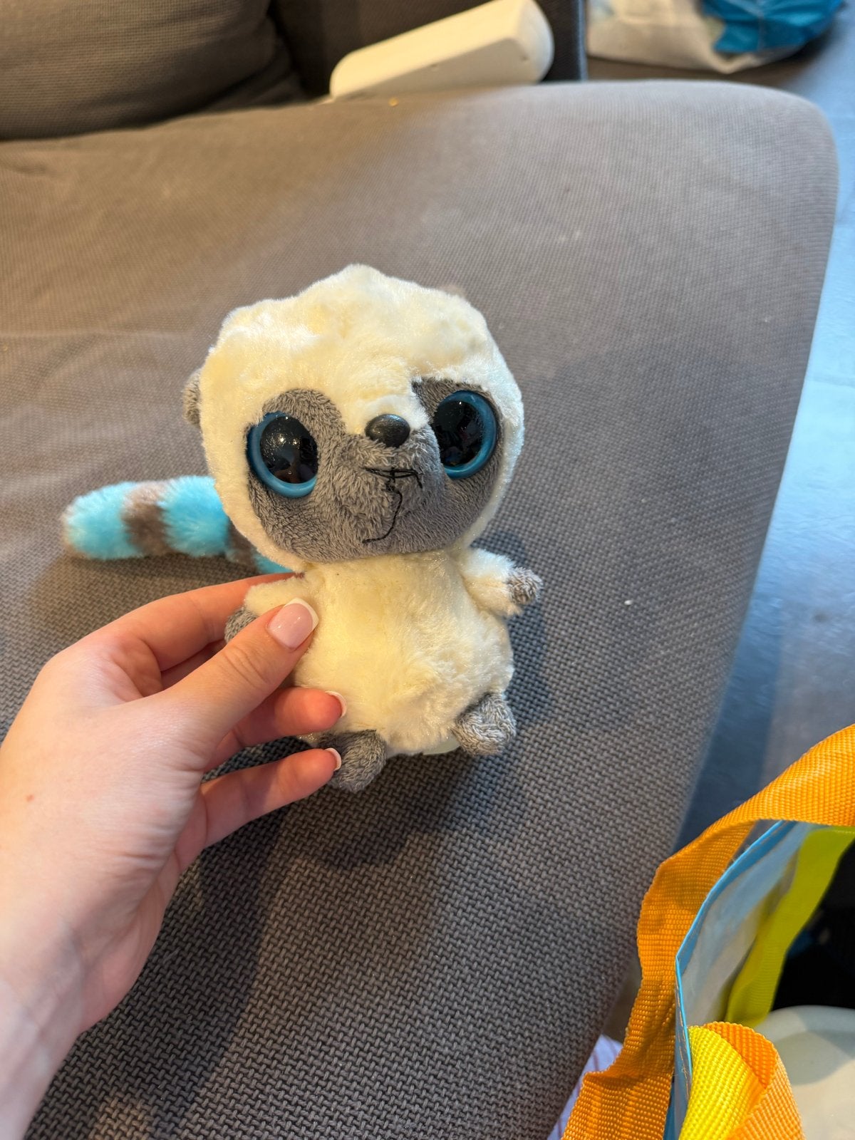 Schattige Ty Beanie Boo Lemur Knuffel, Overige typen, Ophalen of Verzenden, Meerkleurig, Klein (minder dan 20 cm)