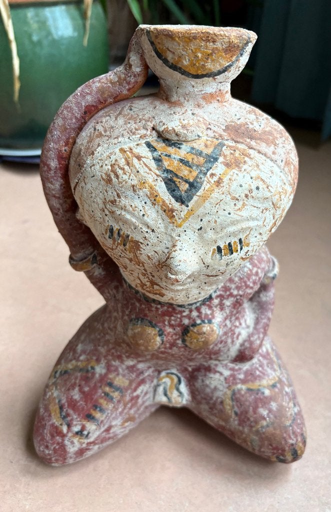 Vrouwenbeeld in Chinesco stijl, Steen/keramiek, Ophalen of Verzenden, Meerkleurig, Handgemaakt
