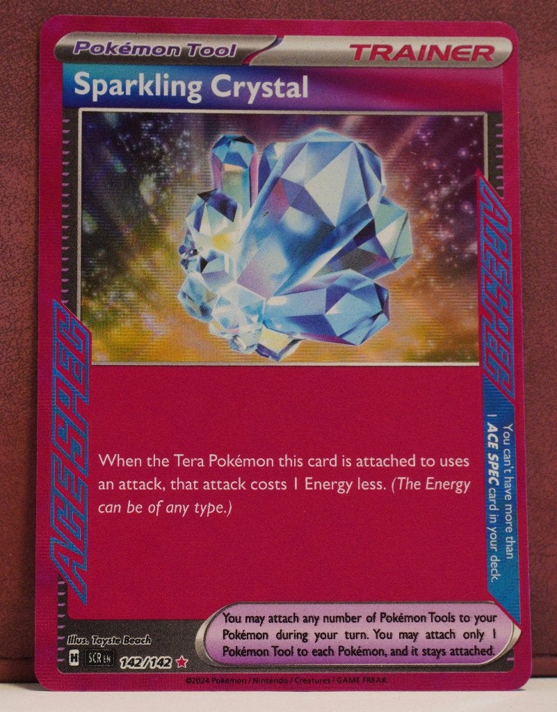 Sparkling Crystal Holo 142-142 Stellar Crown Pokèmon Kaart, Ophalen of Verzenden, Nieuw, Losse kaart
