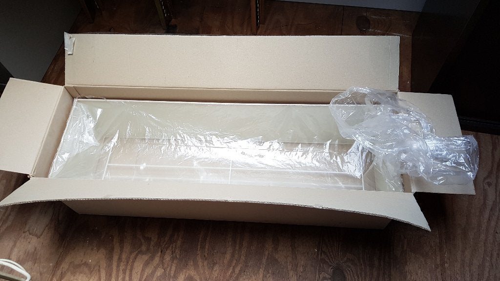 Lampenkap, 100x30x25, Donker Linnen, Ophalen, Nieuw, Rechthoekig
