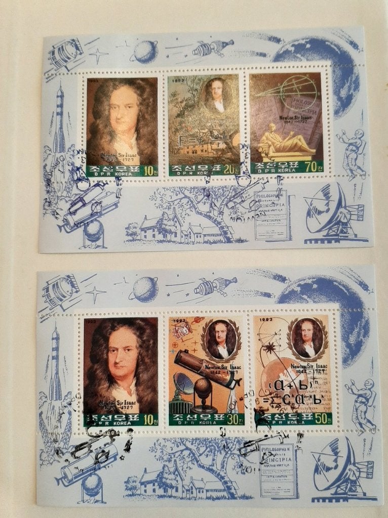 Noord Korea 1993, Sir Isaac Newton, Ophalen of Verzenden, Gestempeld, Oost-Azië