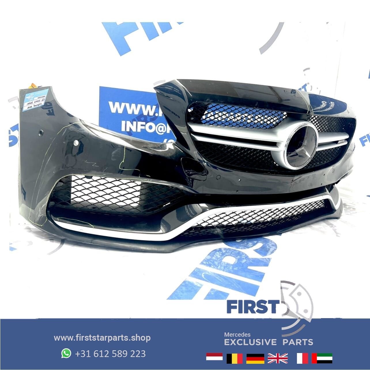 C63 AMG CABRIO COUPÉ BUMPER C63s A2058804701 (W205) A205 C20, Gebruikt, -, Voor, Ophalen of Verzenden