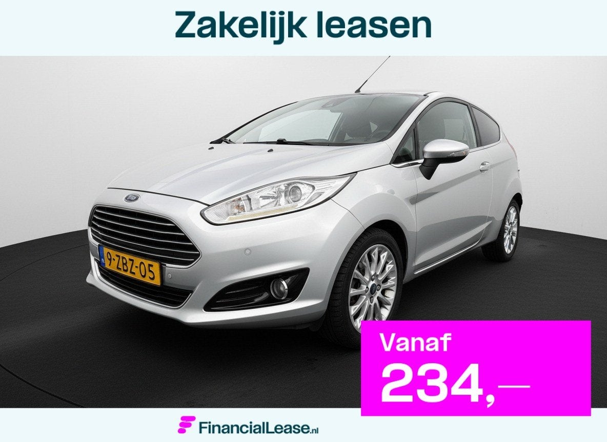 Ford Fiesta 1.0 100PK EcoBoost AUTOMAAT TITANIUM X LEDER/NAV, 101 pk, Bedrijf, 1012 kg, Zilver of Grijs