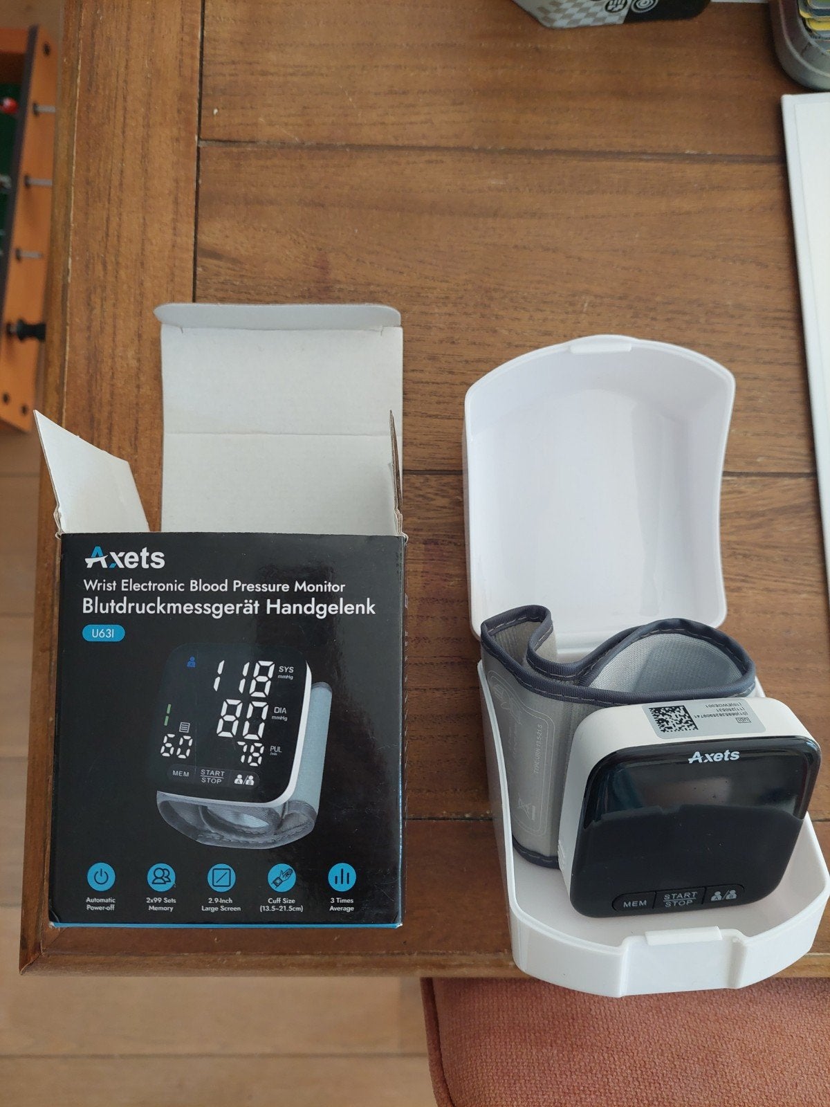 Axets U63I Pols Bloeddrukmeter - Nieuw in doos, Ophalen of Verzenden, Nieuw, Overige typen
