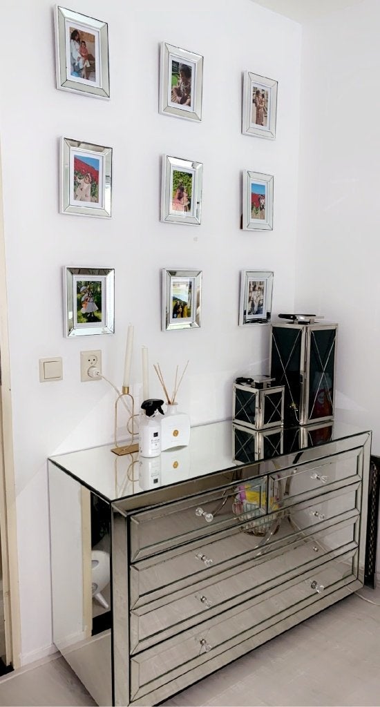 Spiegel dressoir, Ophalen, Gebruikt, 100 tot 150 cm, Glas