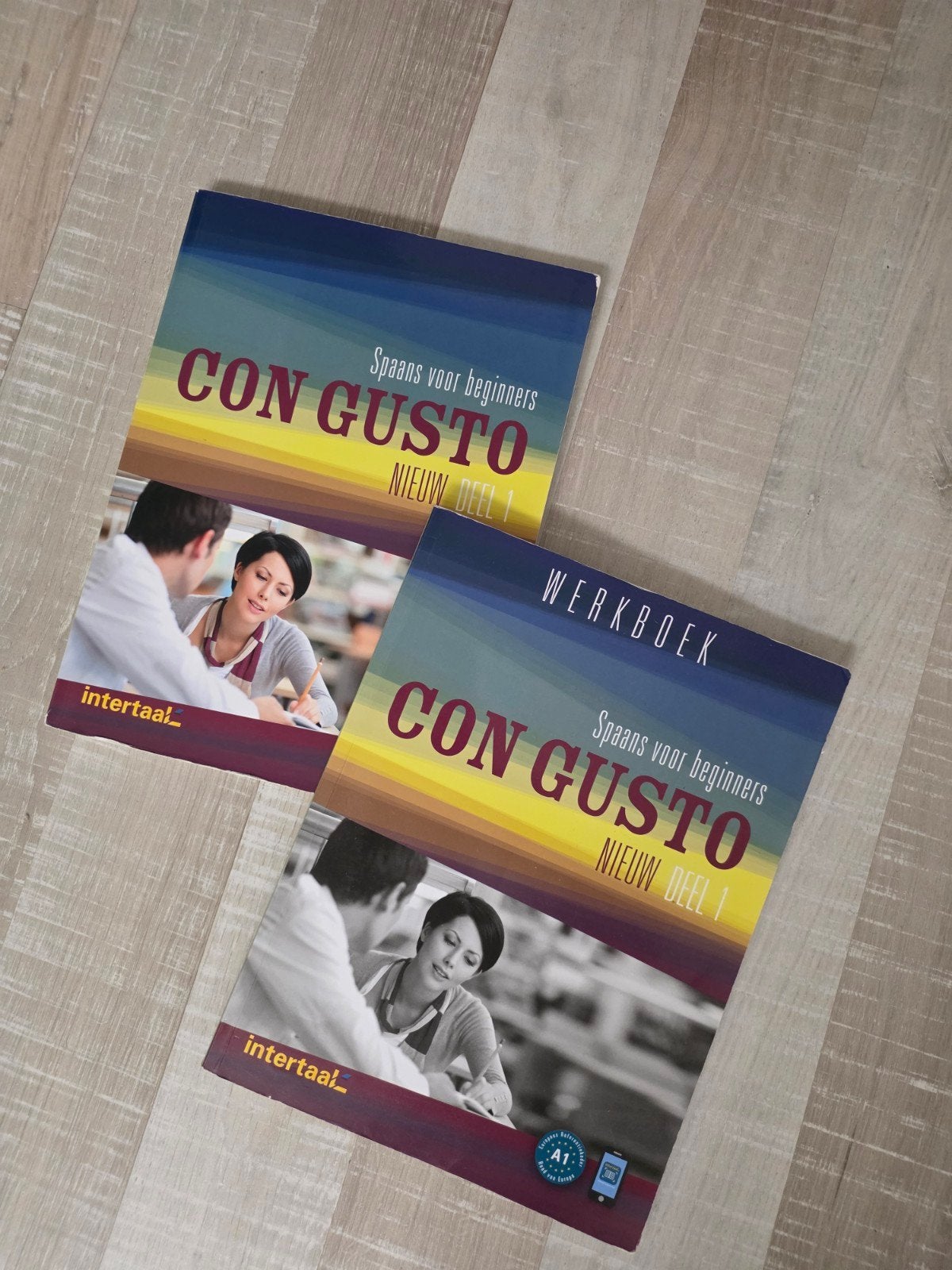 Con Gusto Deel 1 (Boek & Werkboek), Boeken, Ophalen of Verzenden, Zo goed als nieuw, Intertaal, Non-fictie