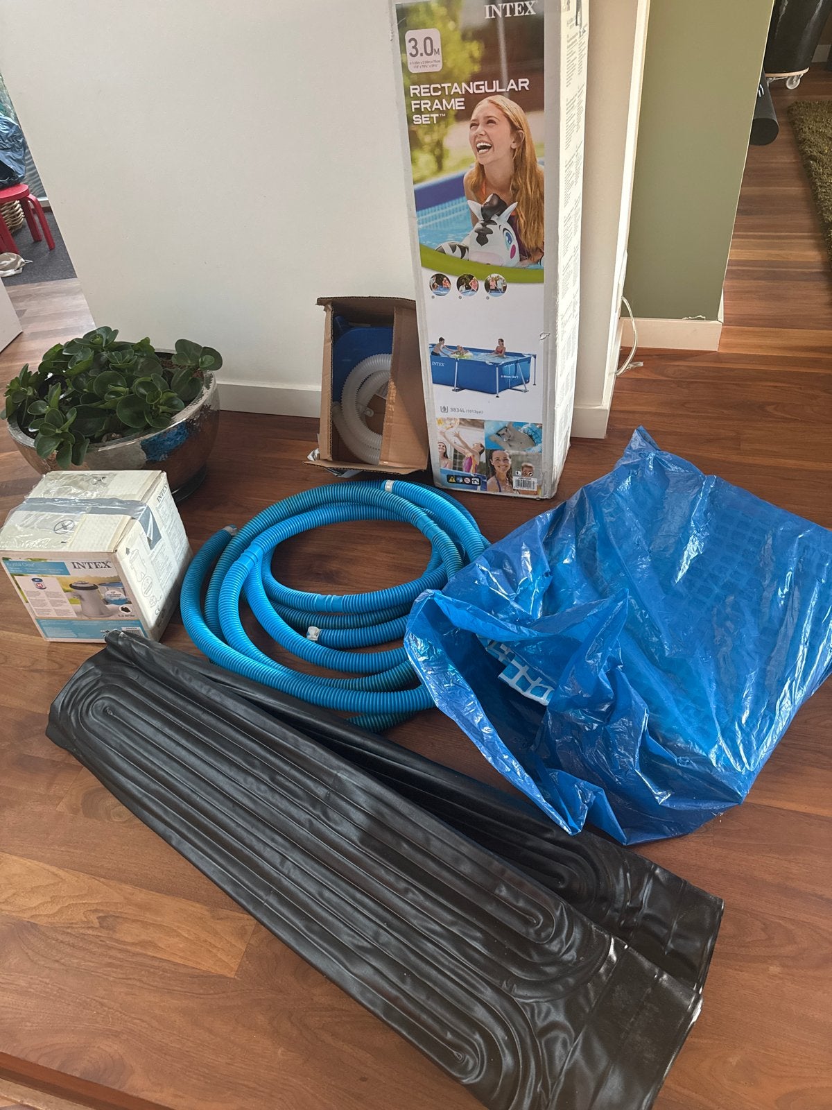 Intex Rectangular Frame Zwembad 3.0m met accessoires, Ophalen of Verzenden, Zo goed als nieuw, Opzetzwembad, 200 tot 400 cm