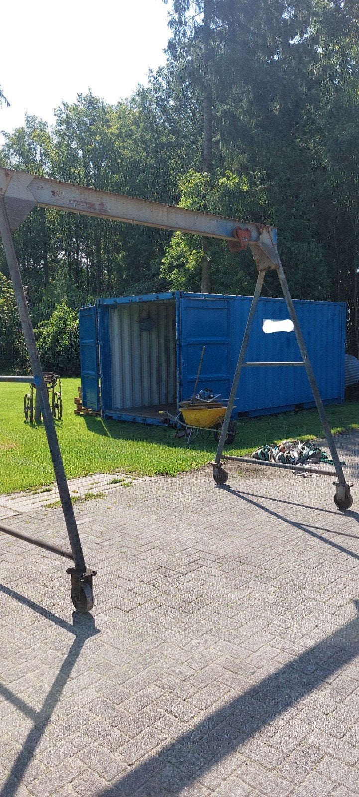 Verrijdbare portaalkraan, hijsbok, bovenloopkraan, portaal, Ophalen, Gebruikt