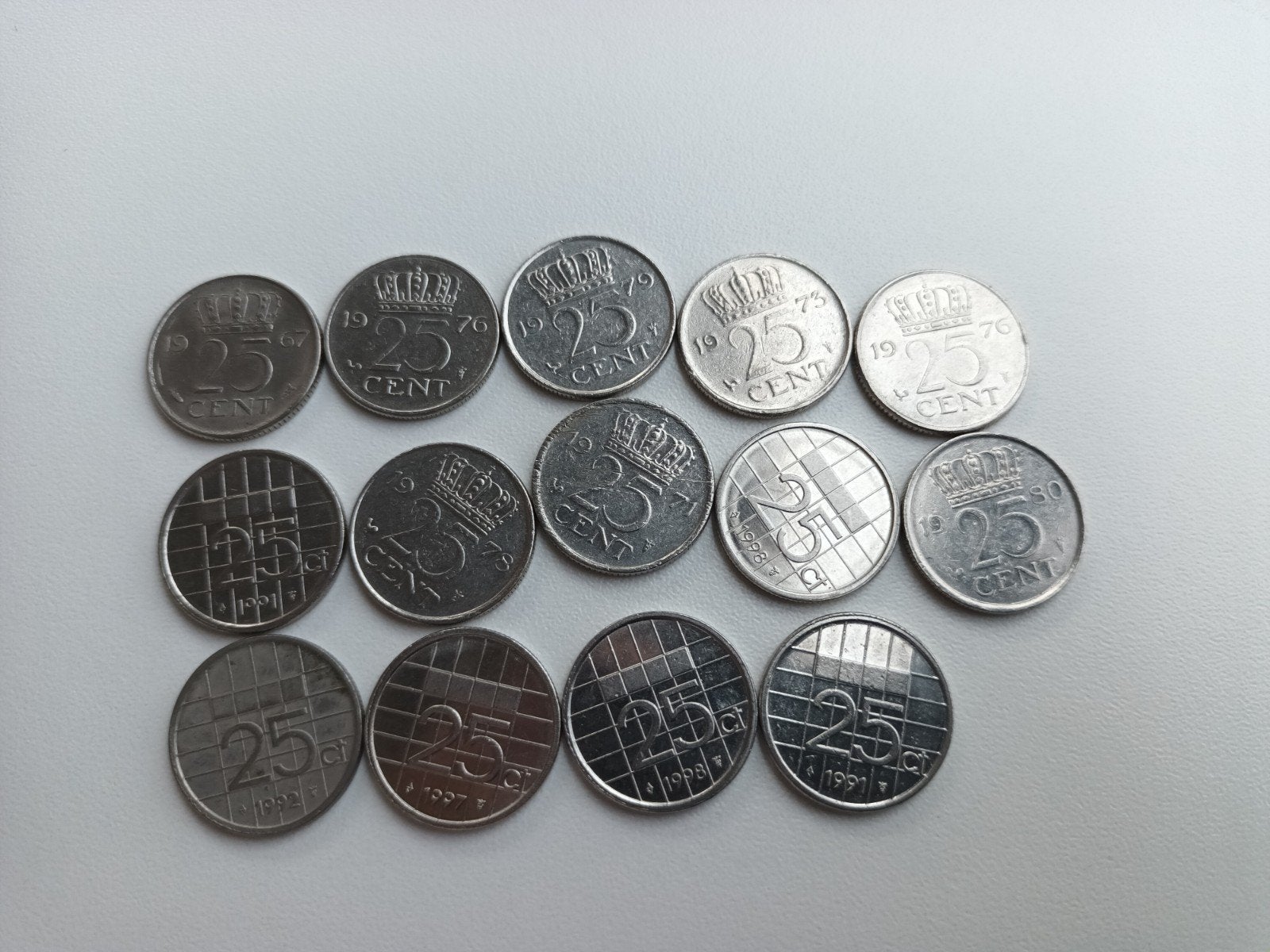 Verzameling van 25 cent munten (kwartjes), Postzegels en Munten, Munten | Nederland, Ophalen of Verzenden, Koningin Juliana, 25 cent