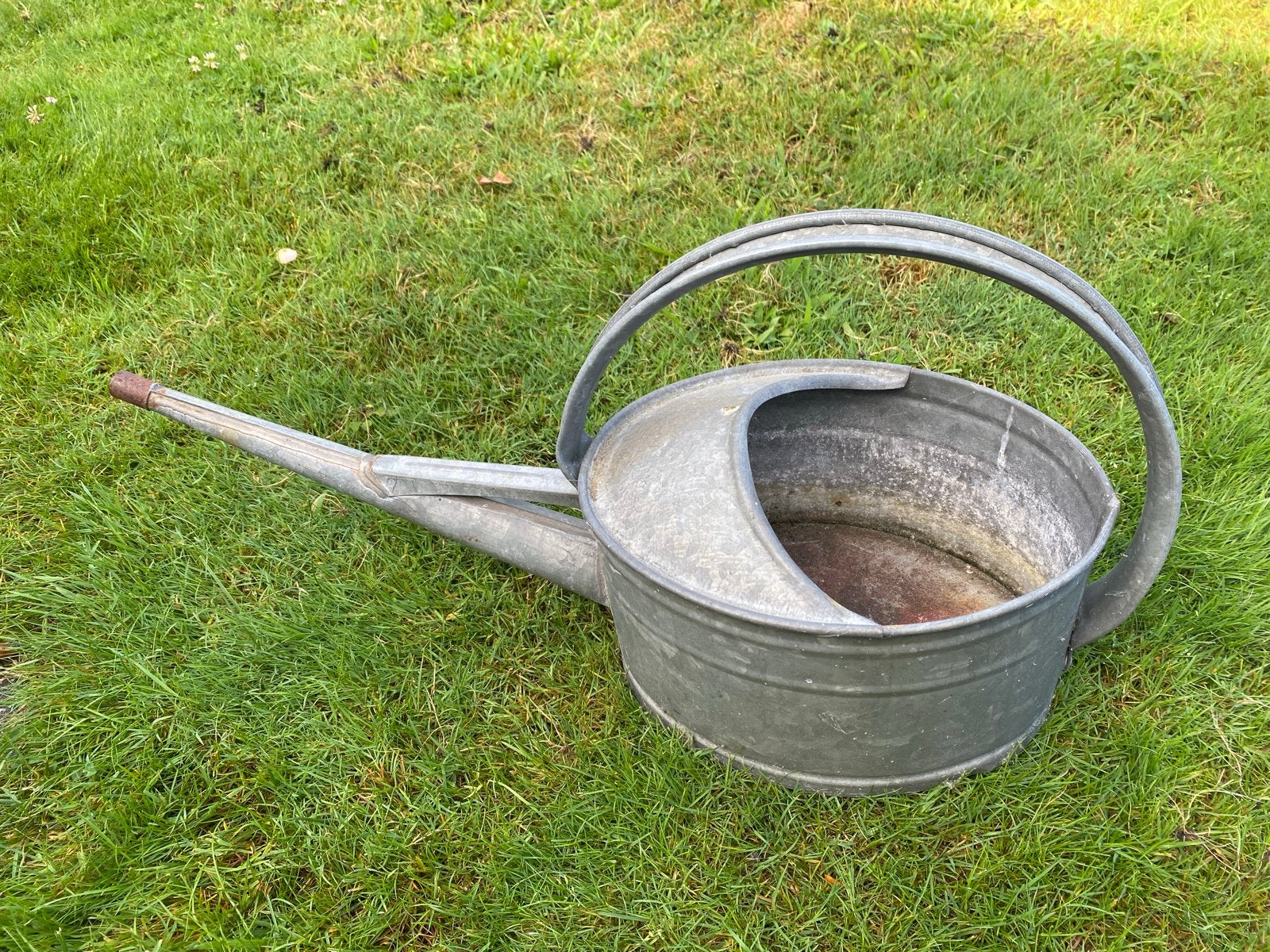 Vintage Zinken Gieter - Decoratief Tuinstuk, Tuin en Terras, Gieters, Ophalen, Gebruikt, Metaal