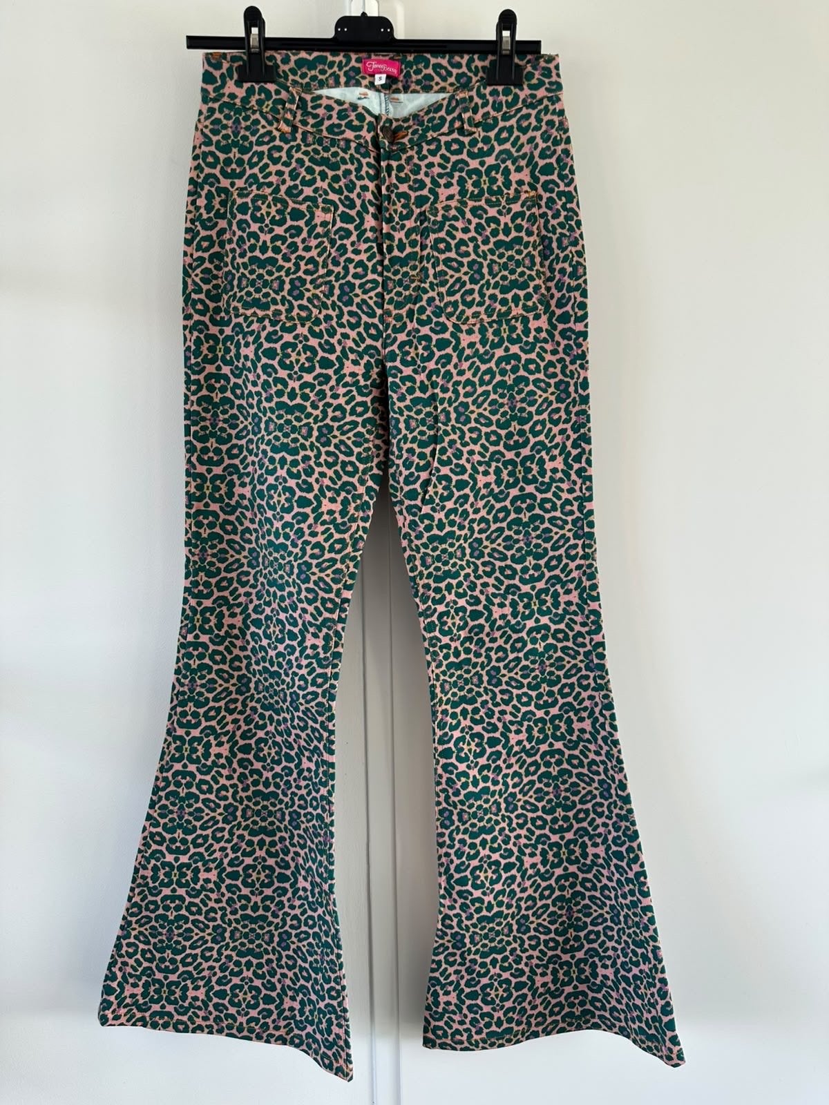 Tante Betsy flared broek met luipaardprint, Kleding | Dames, Meerkleurig, Ophalen of Verzenden, Zo goed als nieuw, Maat 36 (S)