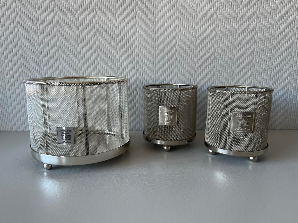 Riviera Maison Waxinelicht houders (3), Ophalen of Verzenden, Zo goed als nieuw, Overige materialen, Minder dan 25 cm
