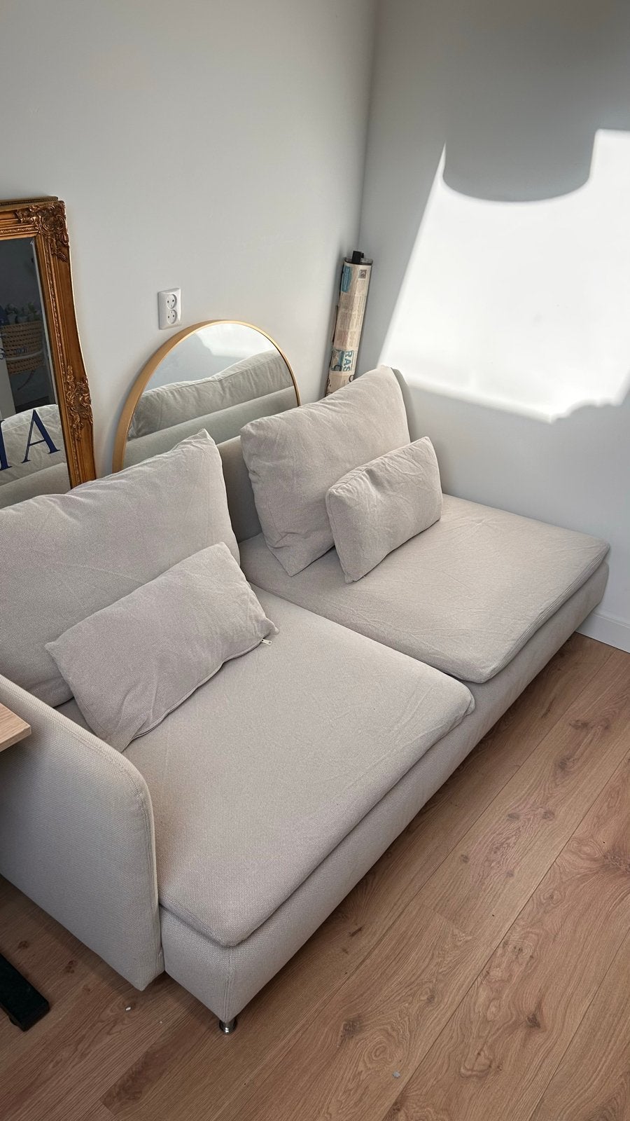 IKEA Söderhamn 2-zitsbank met voetenbank, Huis en Inrichting, Ophalen, 150 tot 200 cm, Hoekbank, Driepersoons