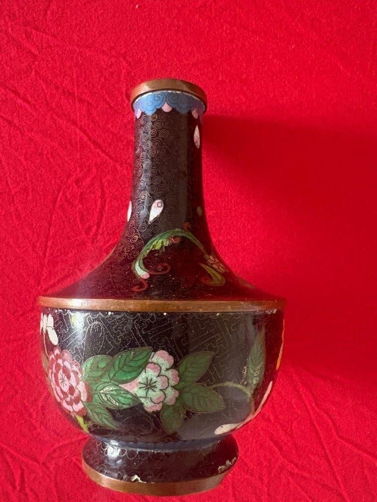 Antiek ,Cloisonné Vaas Handgemaakt, ca.1850), Ophalen of Verzenden