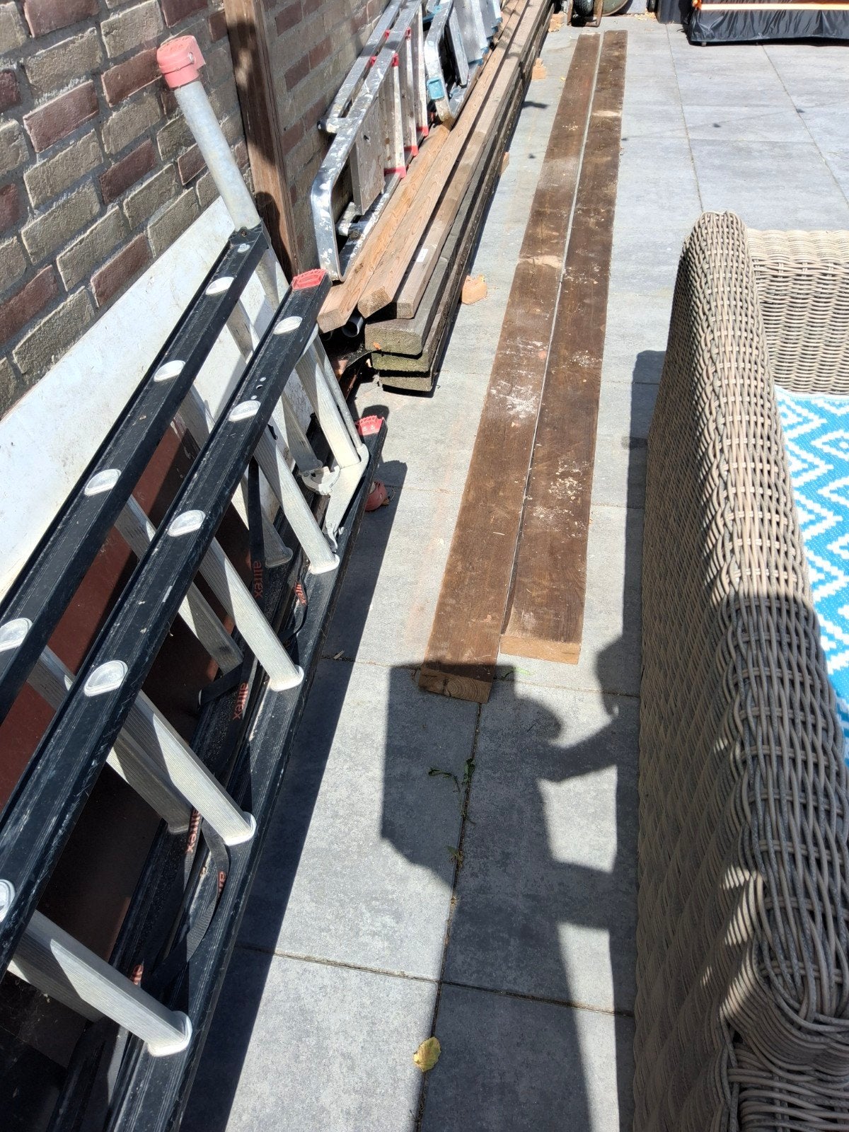 Houten balken, Ophalen