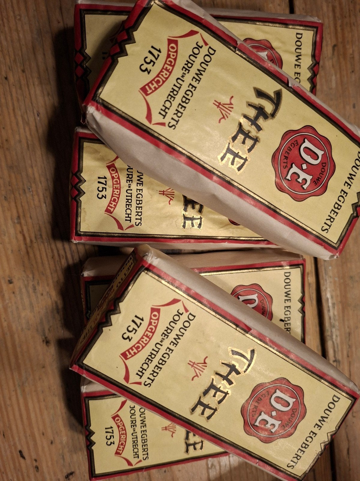Oude papieren zakjes thee van Douwe egberts, Ophalen of Verzenden, Theezakje(s)