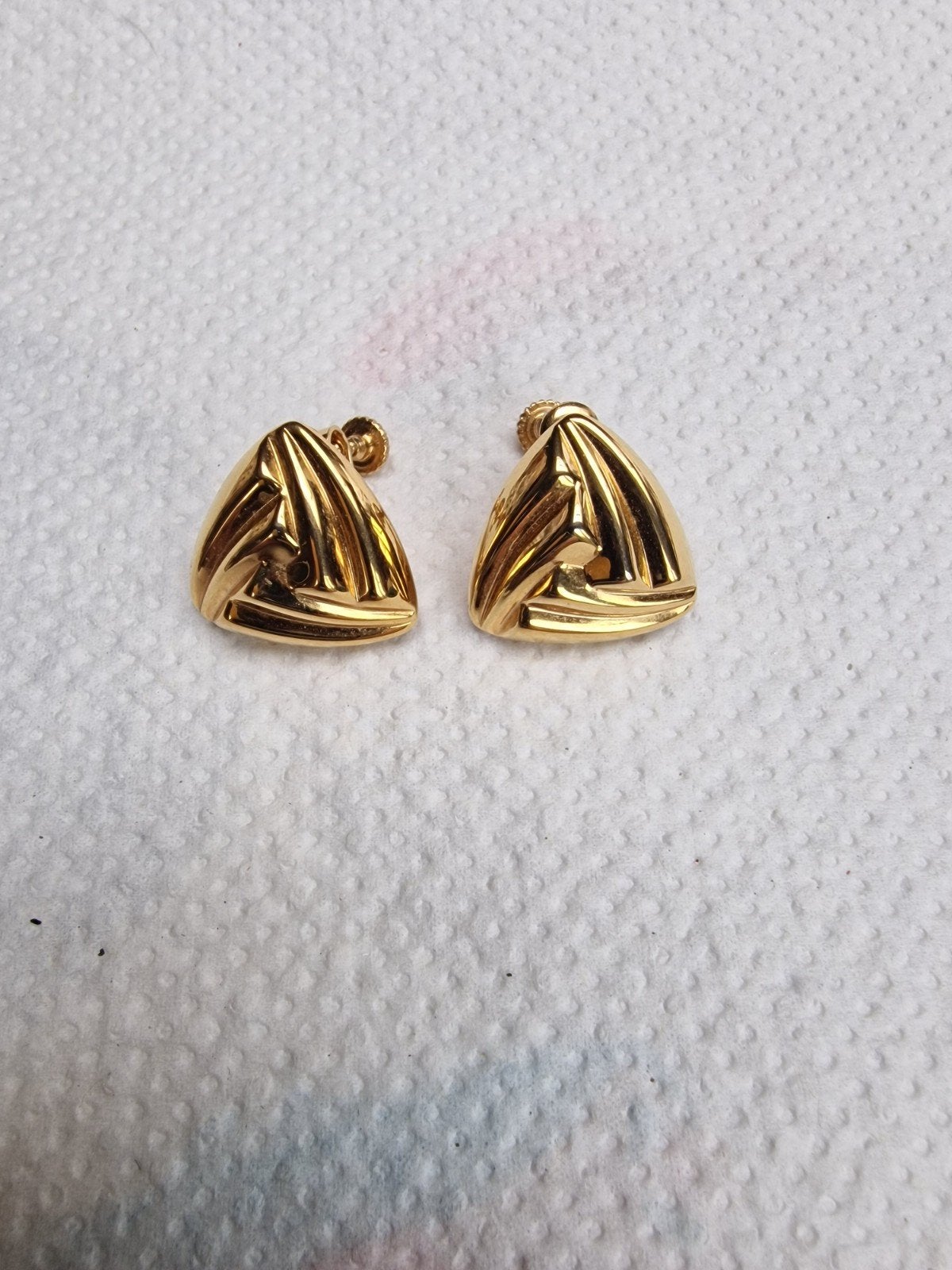Napier schroef oorbellen, goudkleurig, Sieraden, Tassen en Uiterlijk, Overige materialen, Ophalen of Verzenden, Zo goed als nieuw