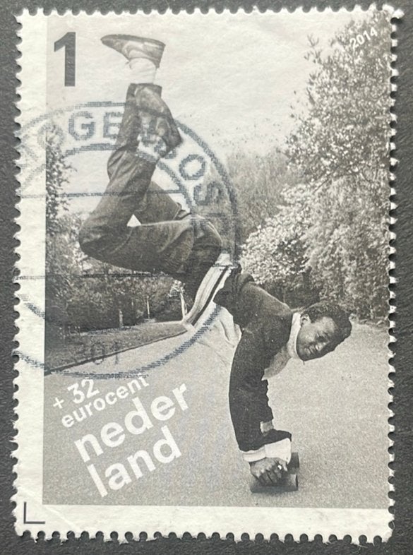 2014 Kinderzegels nvph 3235e skateboard Vondelpark, Postzegels en Munten, Ophalen of Verzenden, Na 1940, Gestempeld