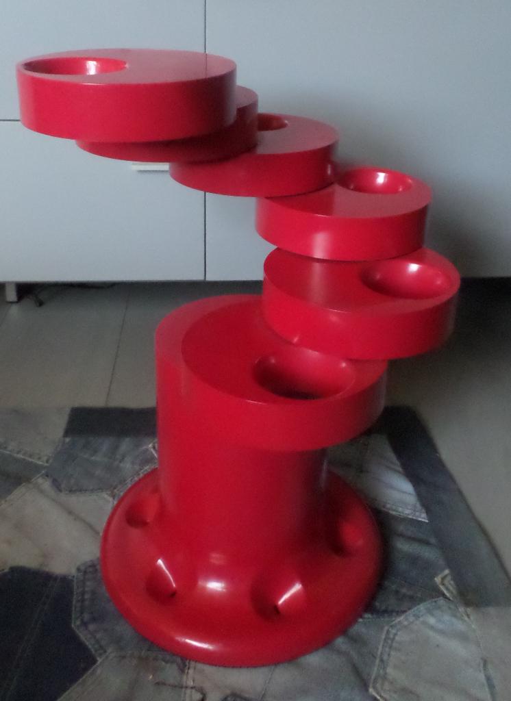 Rode vintage Pluvium parapluhouder Piretti voor Castelli, Huis en Inrichting, Woonaccessoires | Paraplubakken, Gebruikt, Kunststof