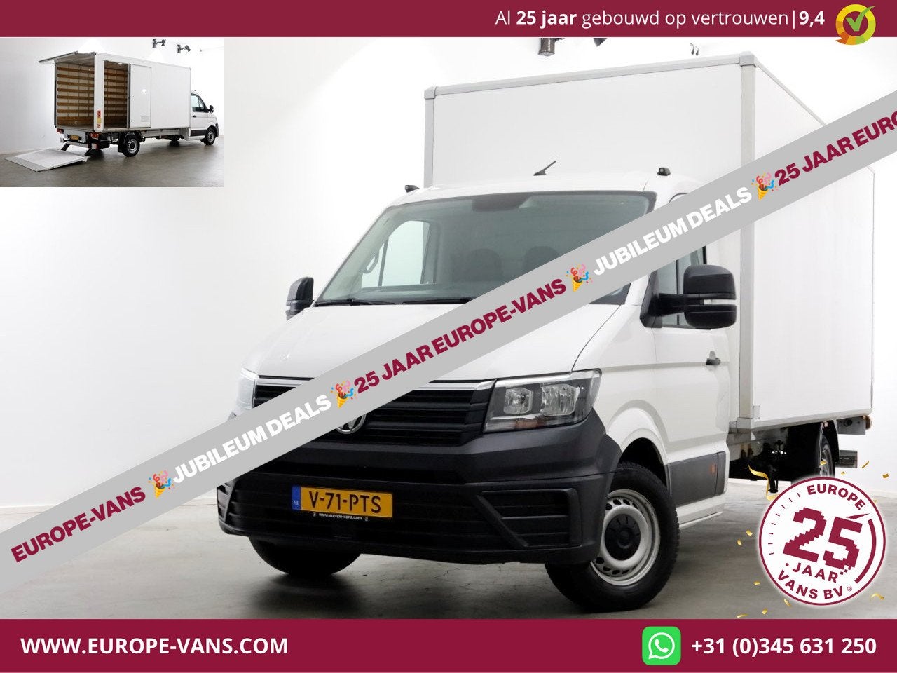 Volkswagen Crafter 35 2.0 TDI 140pk Bakwagen met laadklep en, Voorwielaandrijving, Gebruikt, Euro 6, 4 cilinders