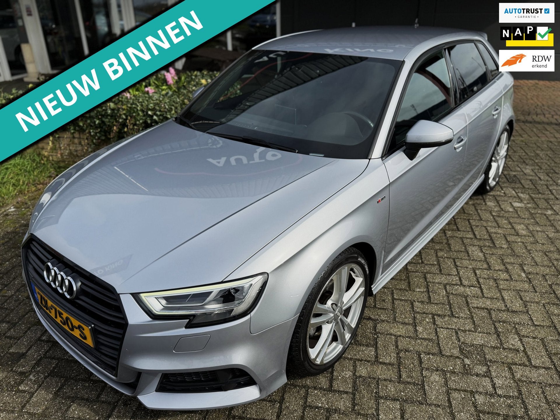 Audi A3 Sportback 1.5 TFSI 3X S-LINE ECC I CARPLAY I APK+NAP, Auto's, Dealer onderhouden, 4 cilinders, 150 pk, Leder en Stof
