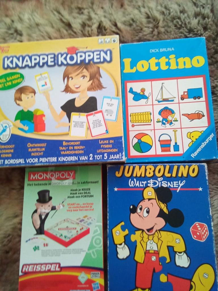 Vier verschillende kinderspellen, Ophalen of Verzenden, Jongen of Meisje