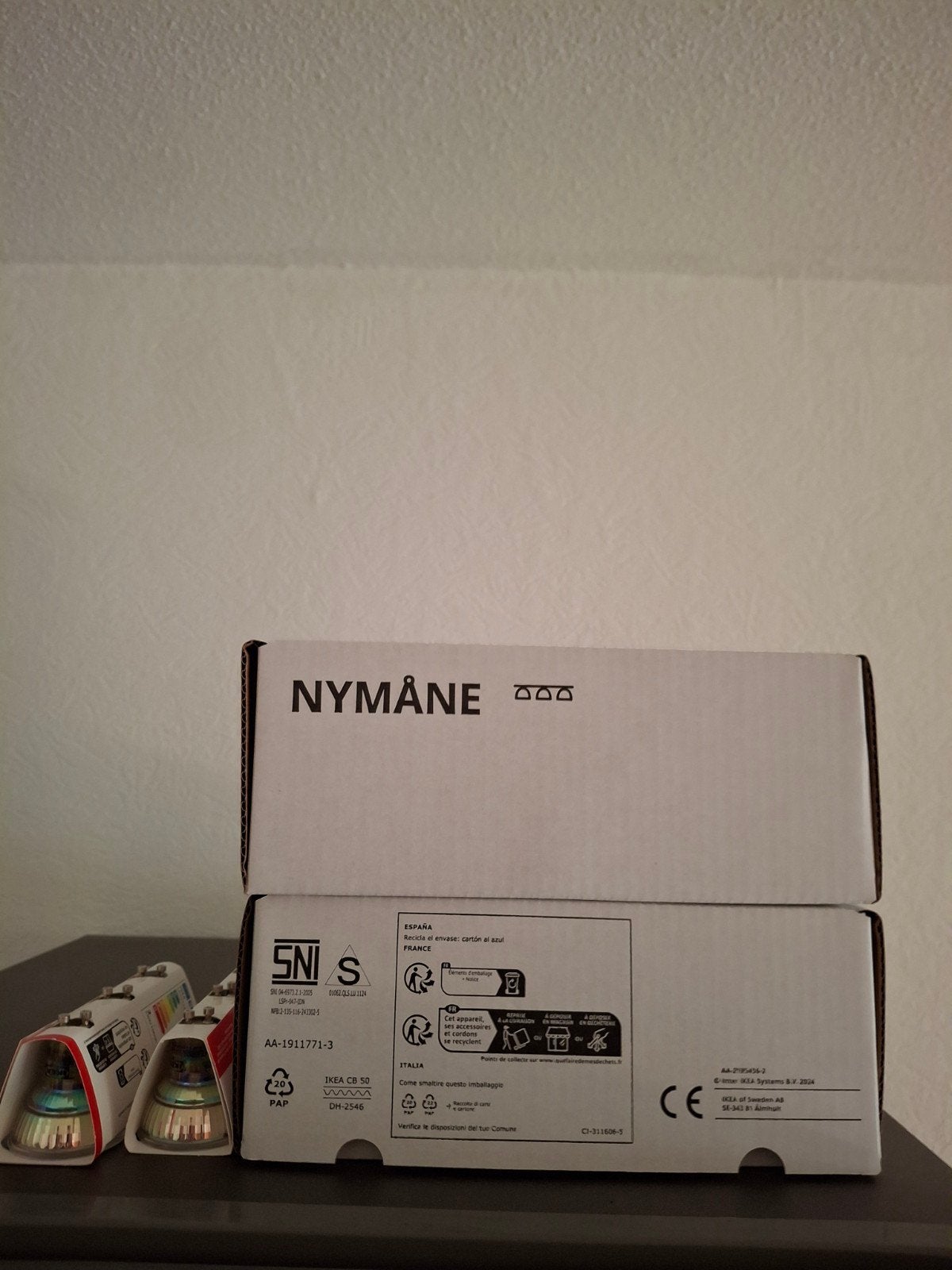 Nymane 3 spot lamp 2 x brandnieuw, Bieden, Ophalen, Nieuw, Metaal, B22 (Bajonetsluiting)