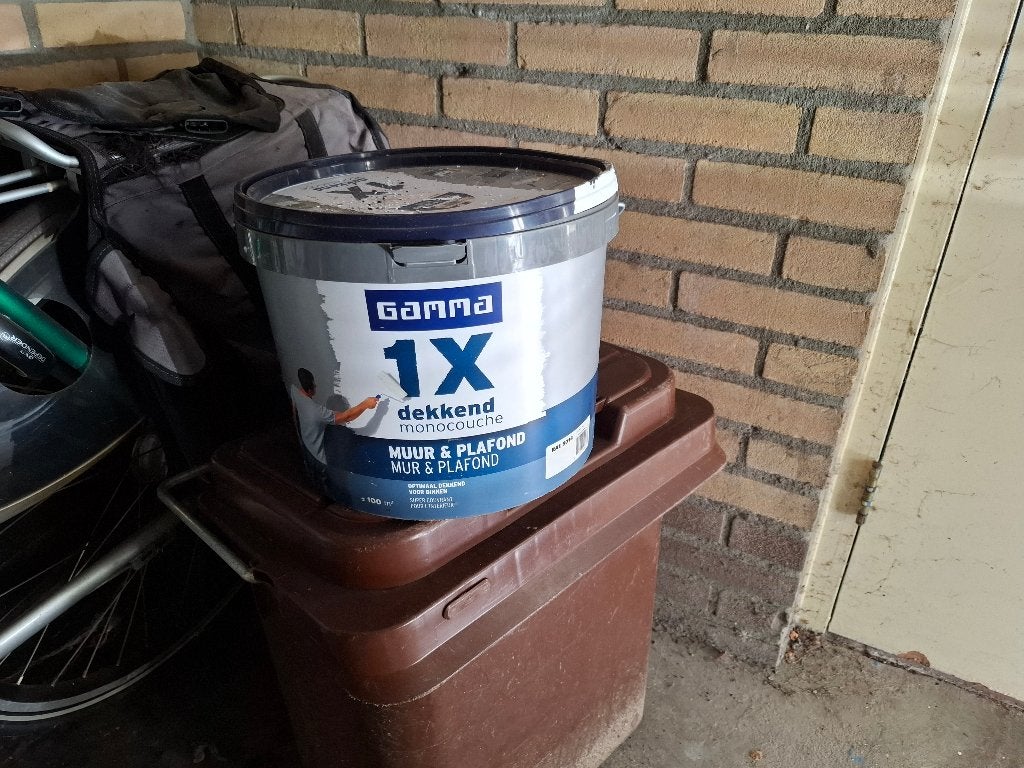 Gamma 1x dekkend voorstrijk monocouche wit, Ophalen, Gebruikt, 5 tot 10 liter, Wit