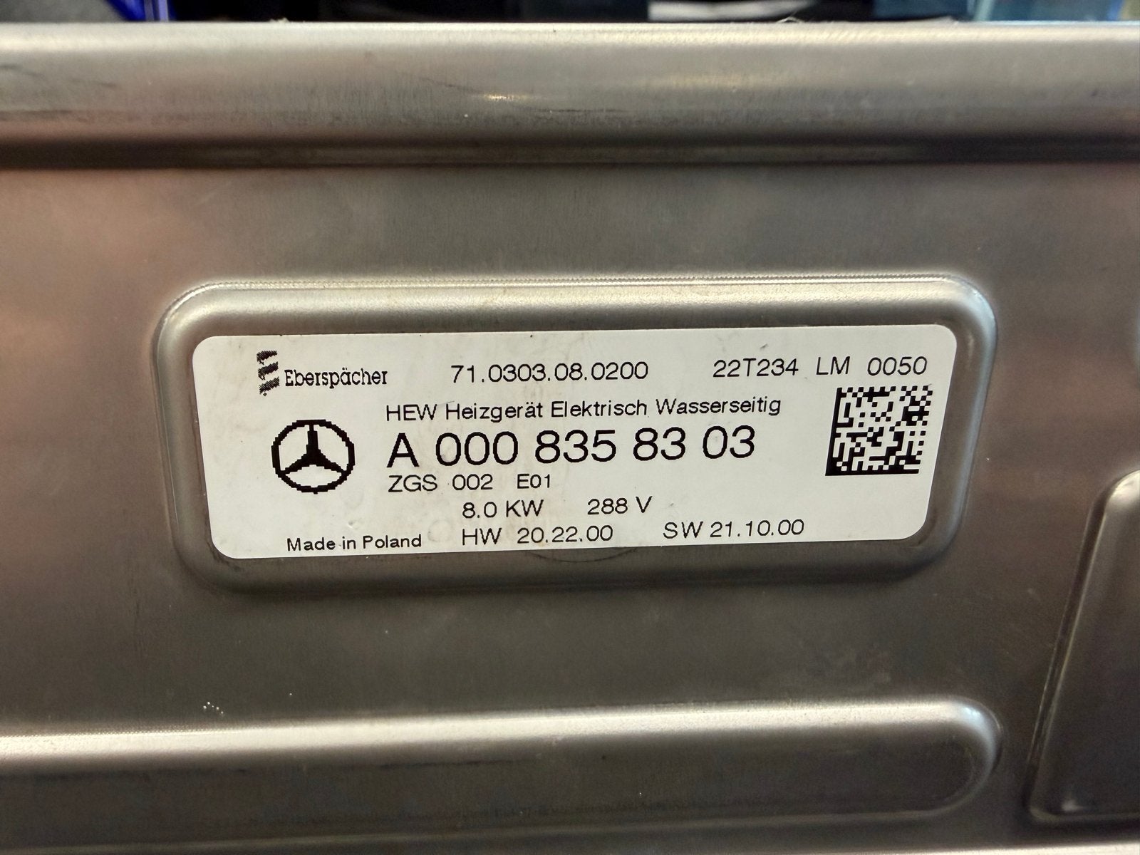 Mercedes Elektrische Koelvloeistofverwarmer A0008358303, Auto-onderdelen, Ophalen of Verzenden, Gebruikt, Mercedes-Benz