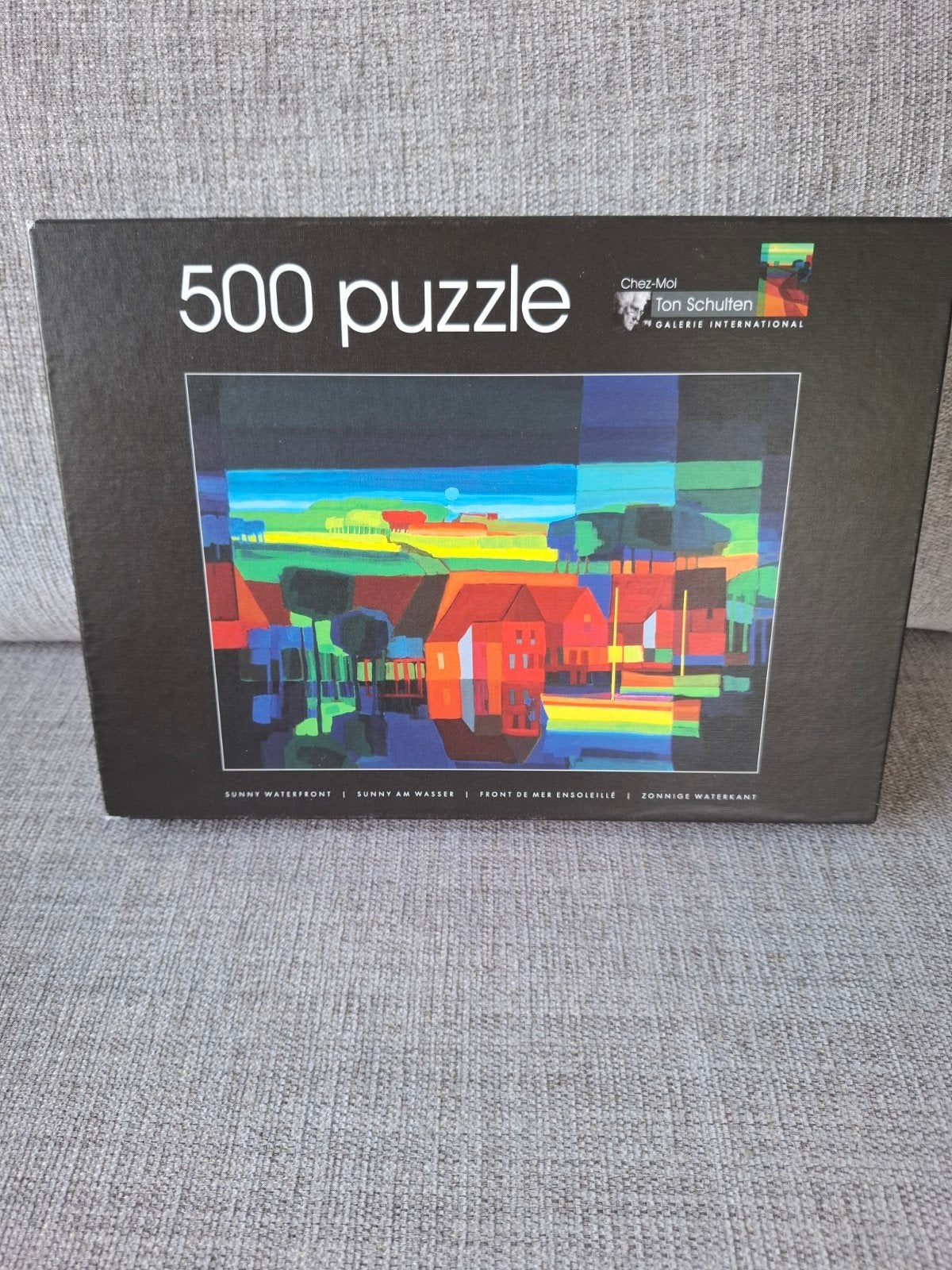 500 stukjes puzzel - Ton Schulten - Sunny Waterfront, Ophalen of Verzenden, 500 t/m 1500 stukjes, Zo goed als nieuw, Legpuzzel