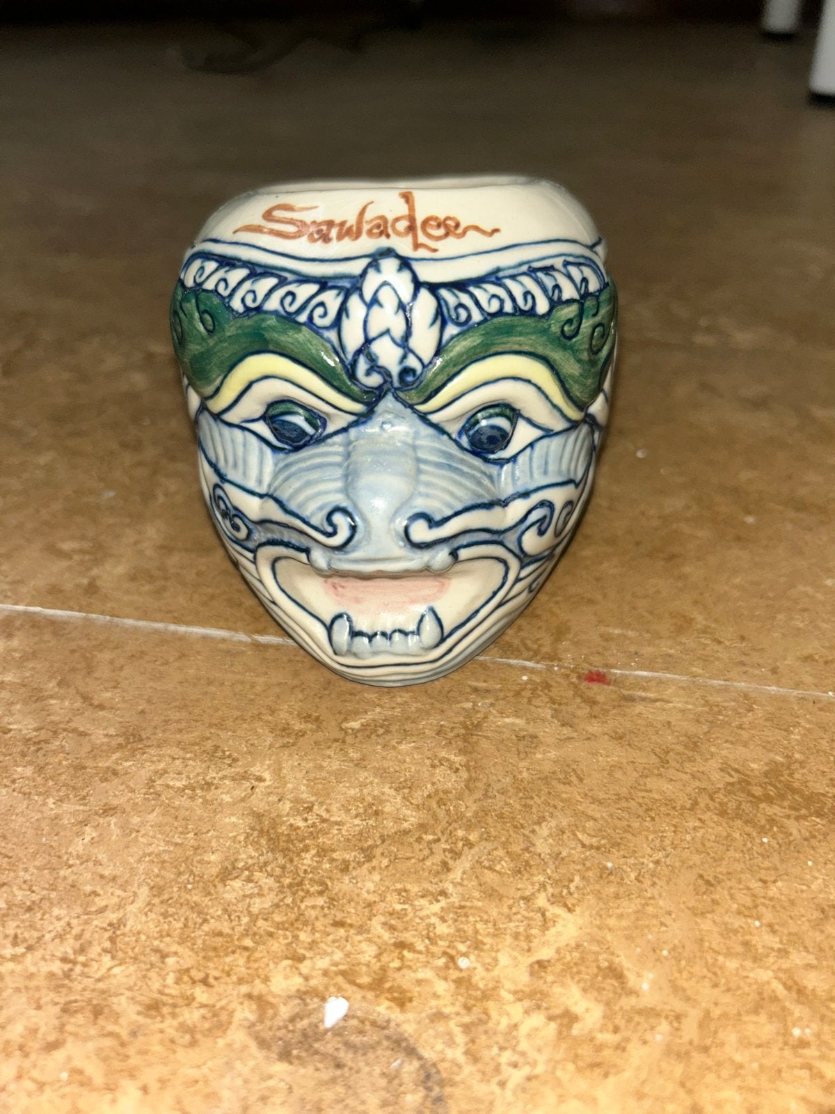 Sawadee Thaise Masker Mok / Vaasje, Ophalen of Verzenden