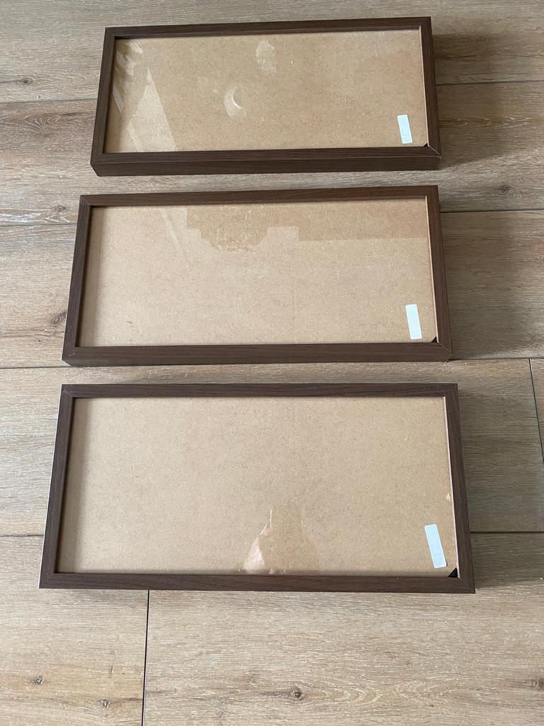 3x fotolijst 26x53 cm - Bruin, Minder dan 50 cm, 50 tot 75 cm, Ophalen of Verzenden, Zo goed als nieuw