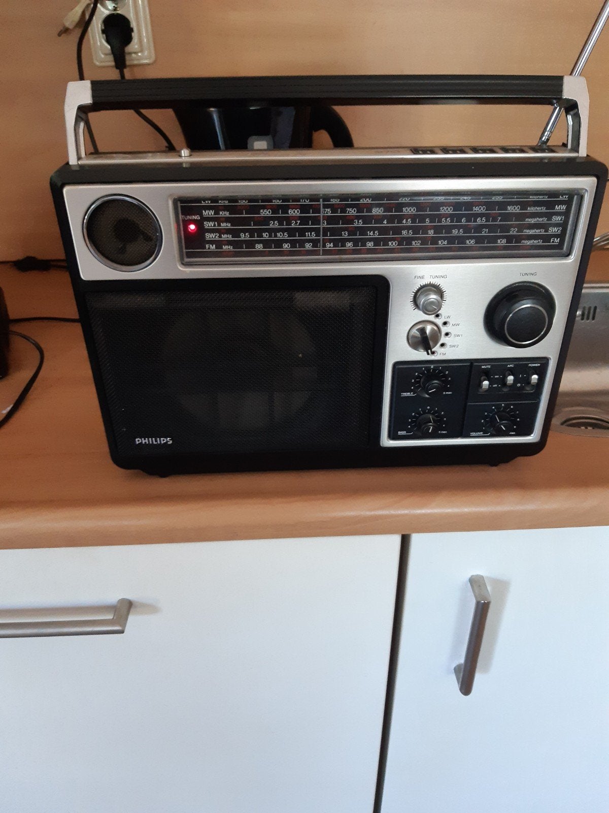 Vintage Philips 970 Radio - GX10 Panasonic Radio, Ophalen of Verzenden, Gebruikt, Radio