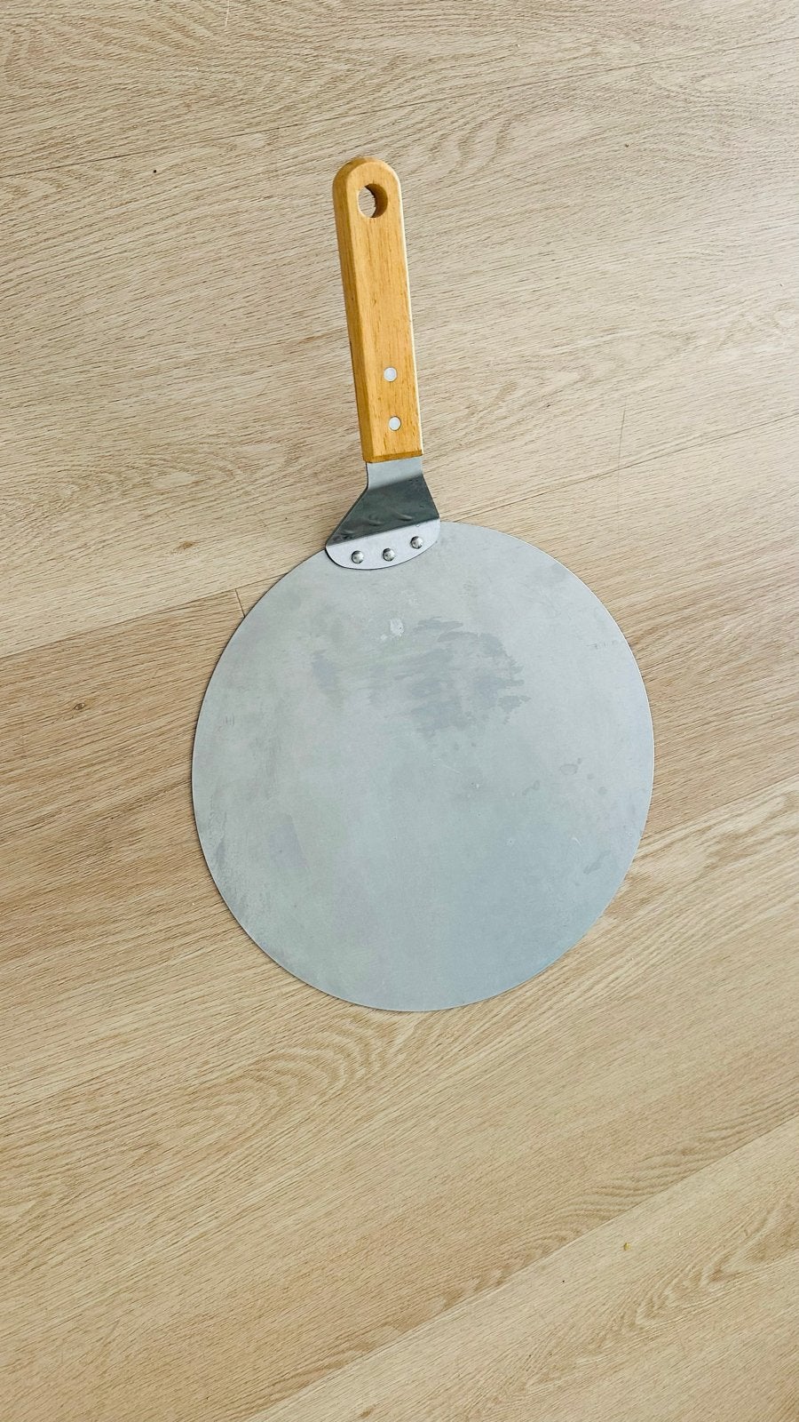 Pizzaschep met houten handvat - Zo goed als nieuw, Ophalen, Overige typen, Zilver, Zo goed als nieuw