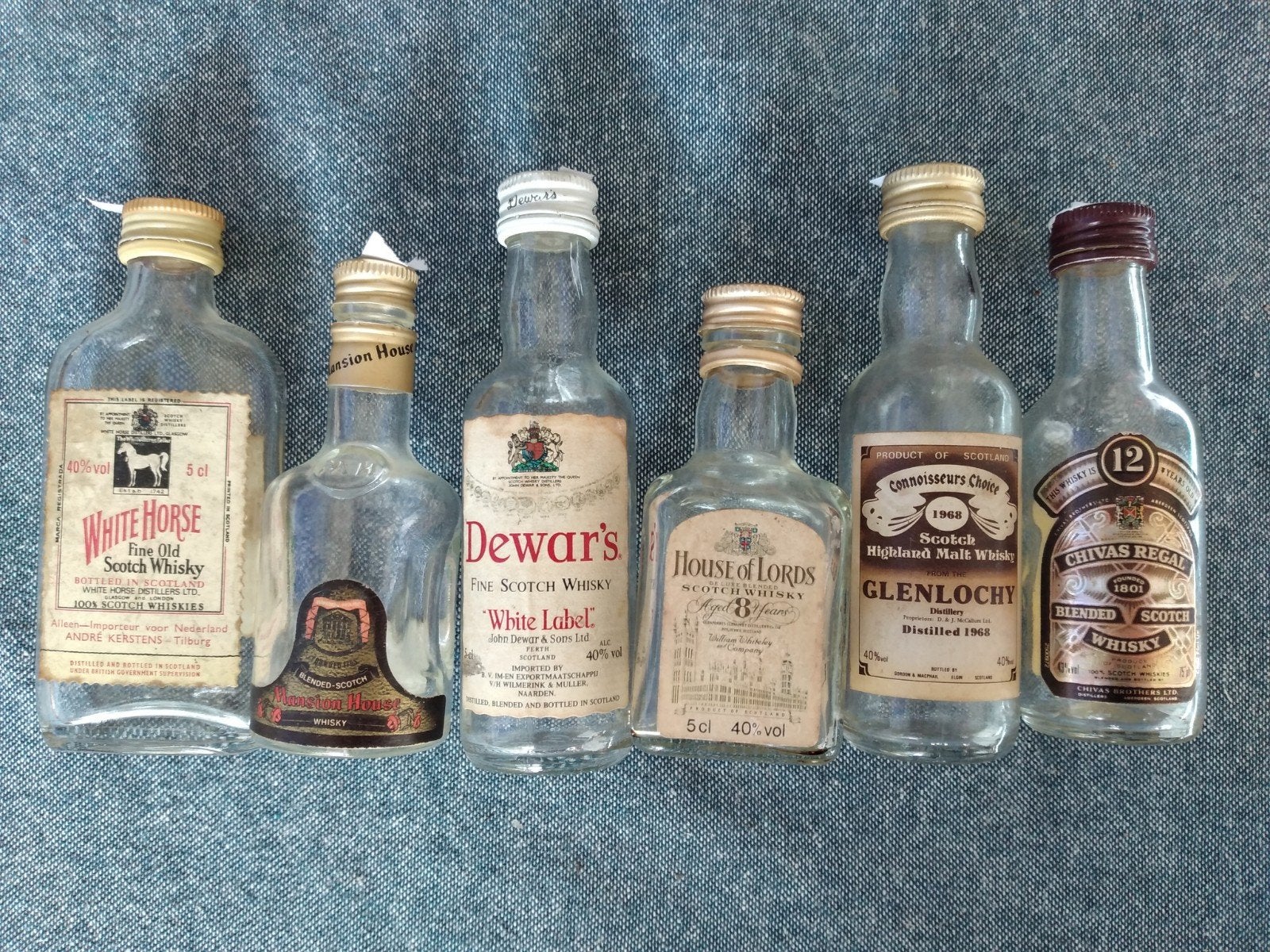 Mini whisky flesjes, leeg., Verzamelen, Ophalen of Verzenden