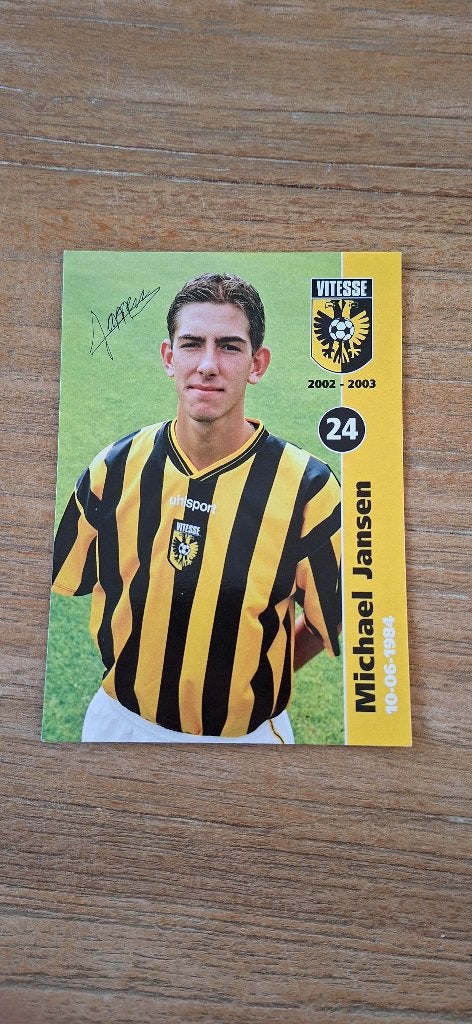 Spelerskaart; Michael Jansen # Vitesse, Ophalen of Verzenden, Nieuw, Vitesse, Spelerskaart