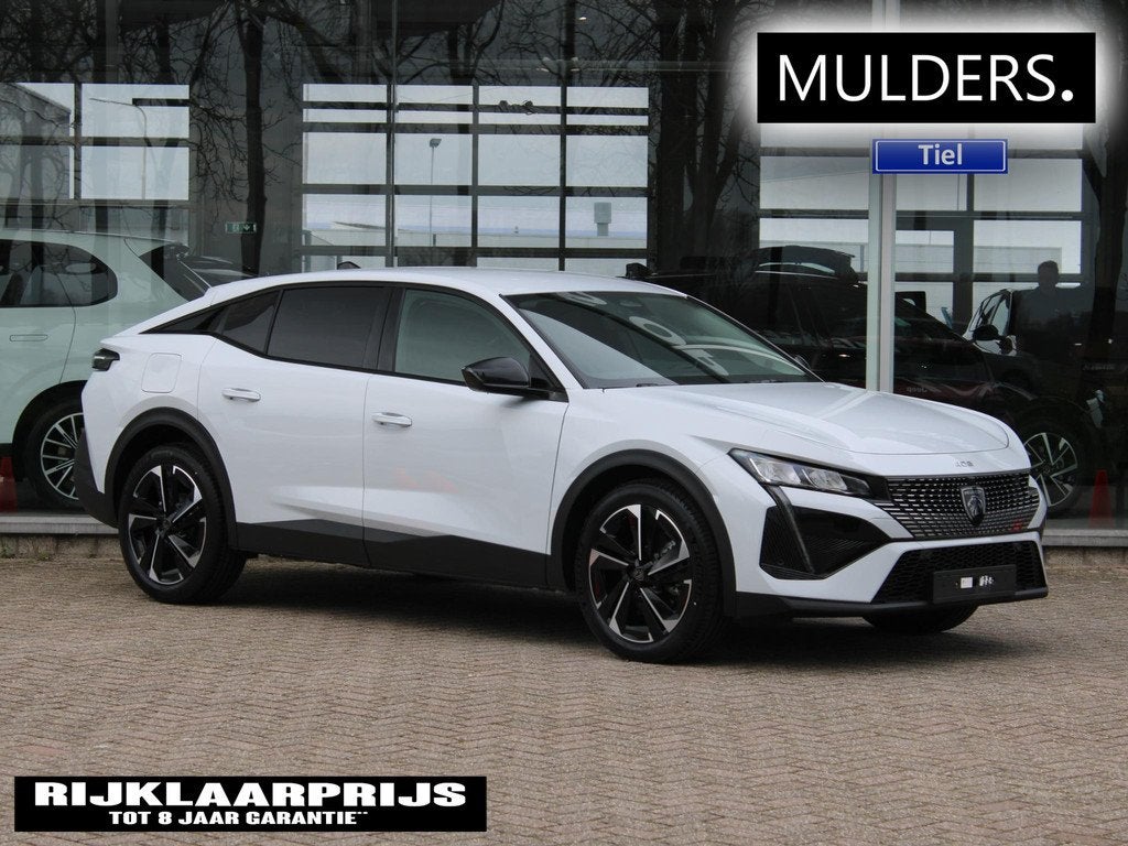 Peugeot 408 1.2 Hybrid 145 e-DCS6 Allure VOORRAAD KORTING, Auto's, Euro 6, 1199 cc, Leder en Stof, Wit