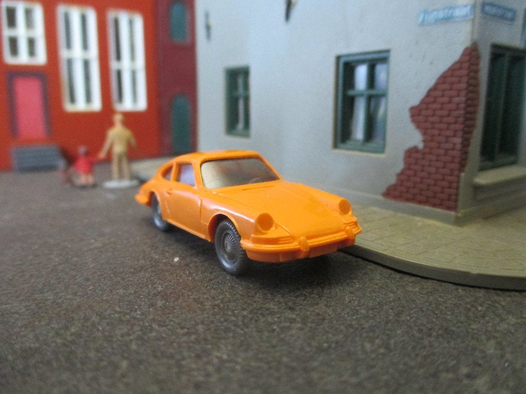 Porsche 968 911 Coupé Wiking Fleischmann orange, Ophalen of Verzenden, Zo goed als nieuw, Auto