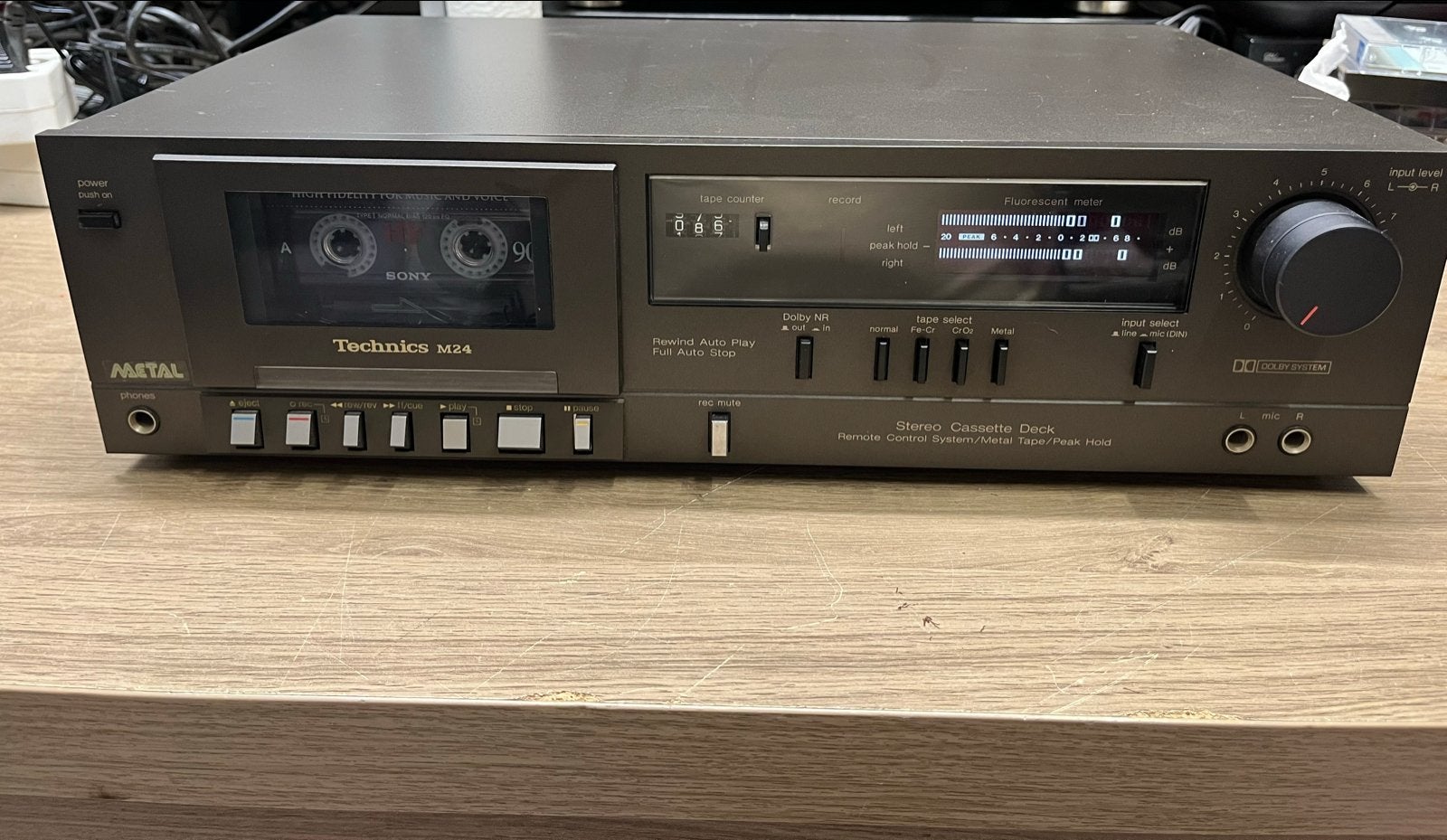 Technics RS-M24 Stereo Cassette Deck - Vintage Hifi, Ophalen, Enkel, Overige merken, Tiptoetsen