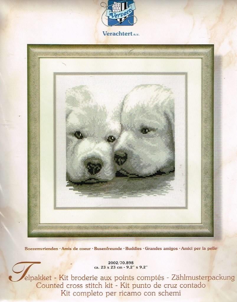Cado vervaco borduurpakket, 2 lieve labradors, Ophalen of Verzenden, Nieuw, Handborduren, Borduurpakket