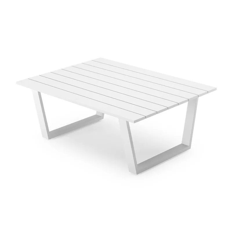 Nieuwe Alora loungetafel in wit aluminium, Ophalen, Nieuw, Rechthoekig, Aluminium