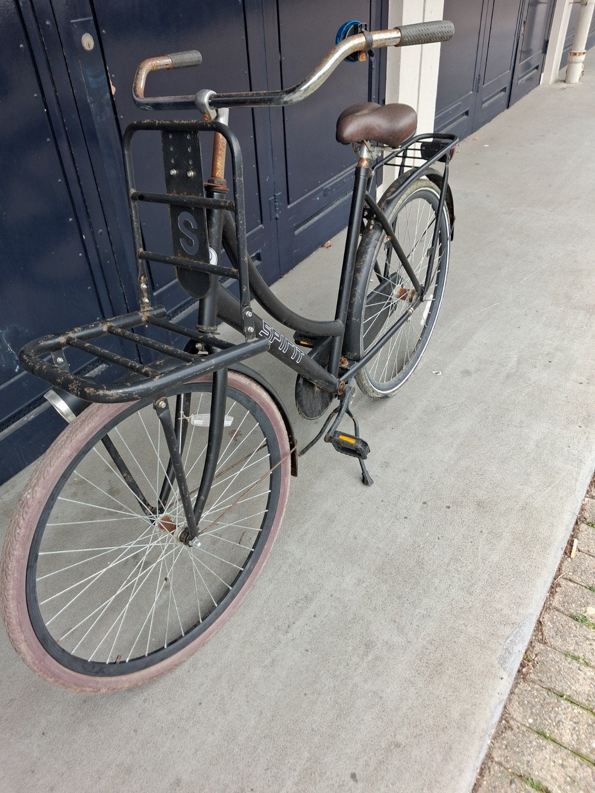 Spirit transportfiets met voordrager, gebruikt, Fietsen en Brommers, Fietsen | Dames | Damesfietsen, Terugtraprem, Gebruikt, 50 tot 53 cm