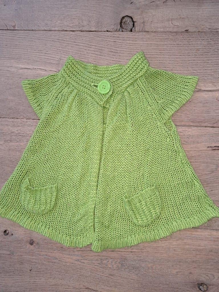 Grappig groen vestje 98-104 Hema, Meisje, Trui of Vest, Ophalen of Verzenden, Zo goed als nieuw