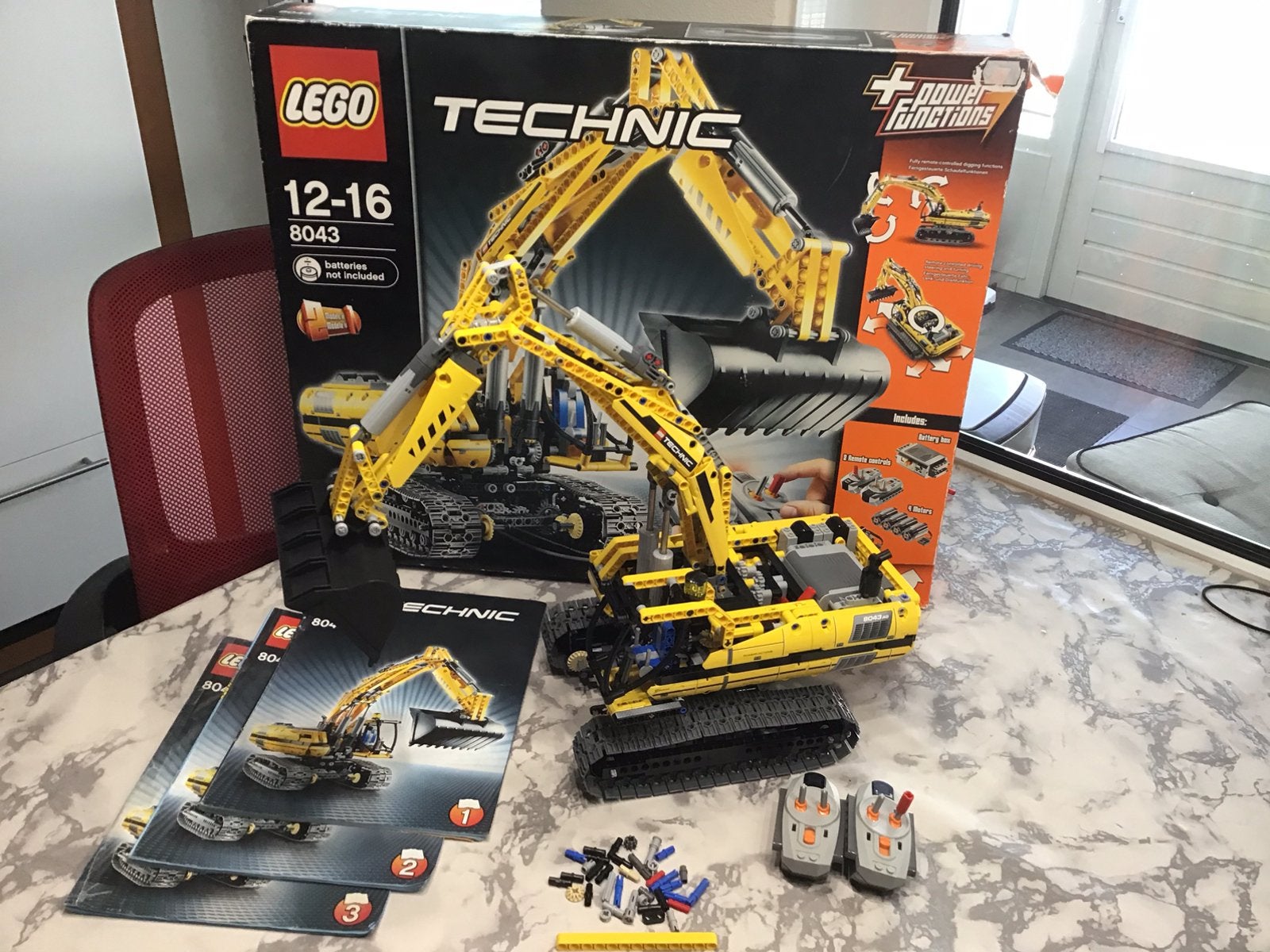 Lego technic 8043 Motorized Excavator compleet, Inclusief extra onderdelen, Lego, Ophalen of Verzenden, Zo goed als nieuw