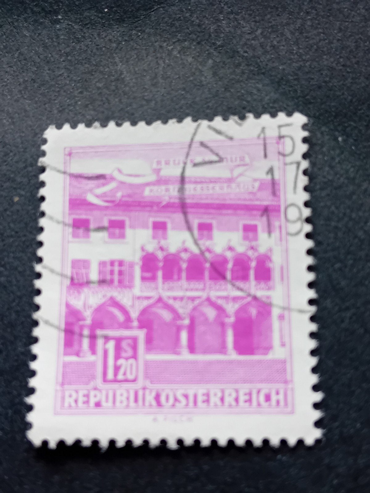 Oostenrijkse postzegel 1S 20 Groschen gestempeld, Postzegels en Munten, Ophalen of Verzenden, Gestempeld