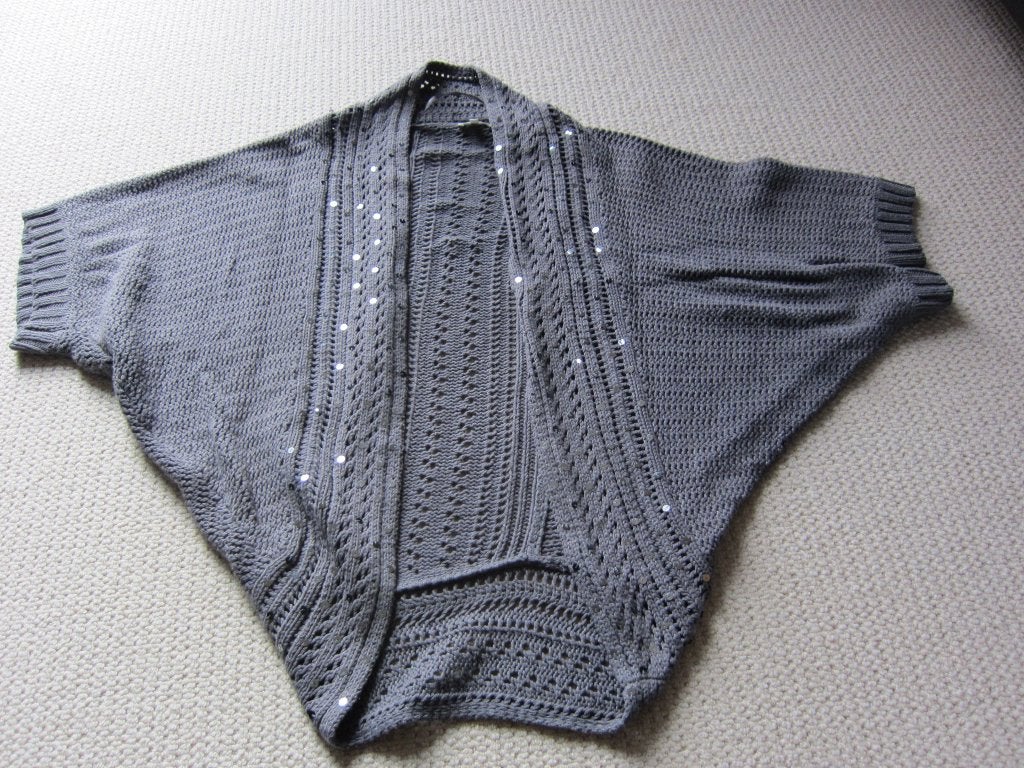 grijs vest met pailetten van dept, maat xs-s, Ophalen of Verzenden, Zo goed als nieuw, Maat 34 (XS) of kleiner, Grijs