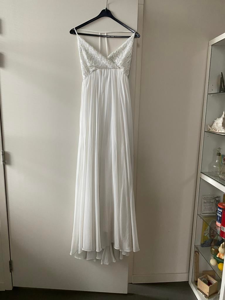 Mooie avondjurk vn ASOS, Kleding | Dames, Galajurk, Wit, Ophalen of Verzenden, Maat 36 (S)
